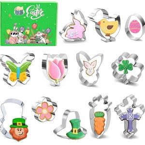 Easter 12 pcs cookie cutter set